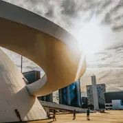 Futuristic museum building