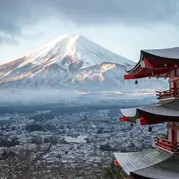 A snow tipped mountain