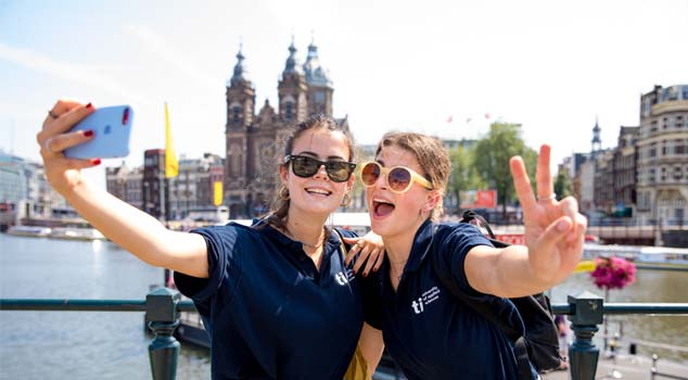 Two students taking a selfie