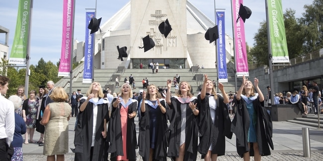 Graduating students celebrating