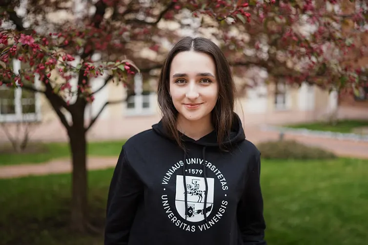 Lady wearing black jumper